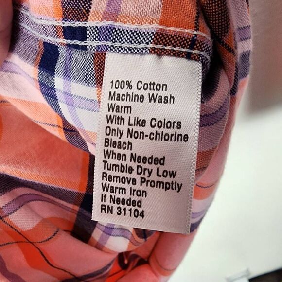 Saddlebred Vintage Oxford Men's Multicolor Long Sleeve Plaid Shirt Size 2XXL - Picture 4 of 4